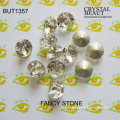14mm round shape crystal clear fancy stone for jewels dresses